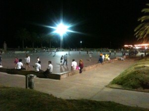 Outdoor skating rink in Uruguay